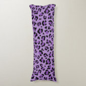 Coussins Longs Leopard Print, Léopard Spots, Purple Leopard (Devant (Vertical))