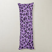 Coussins Longs Leopard Print, Léopard Spots, Purple Leopard (Dos (Vertical))