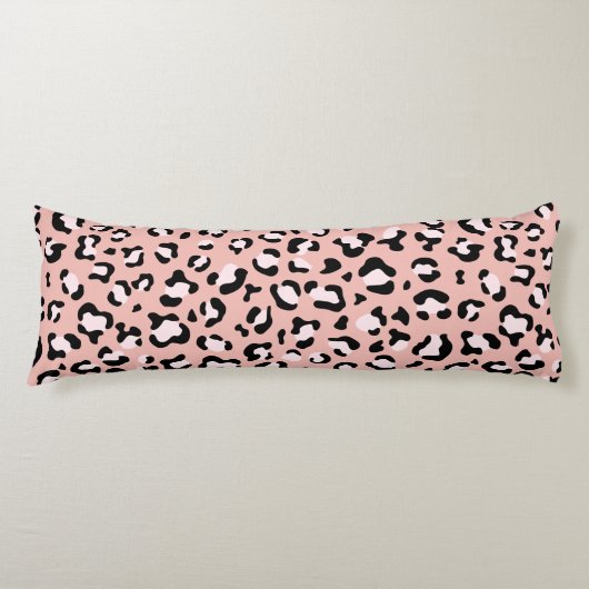 Coussins Longs Léopard Print, Léopard Spots, Rose Léopard (Devant)