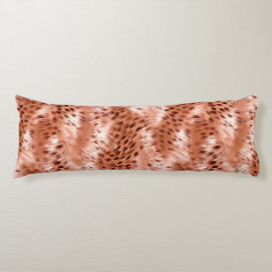 Coussins Longs Léopard rose rose