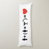 Coussins Longs L'équation d'amour pour les femmes (Dos (Vertical))