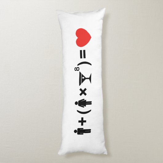Coussins Longs L'équation d'amour pour les femmes (Dos (Vertical))