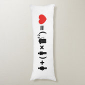 Coussins Longs L'équation d'amour pour les hommes (Devant (Vertical))