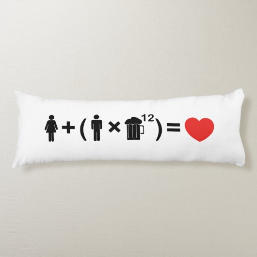 Coussins Longs L'équation d'amour pour les hommes (Devant)