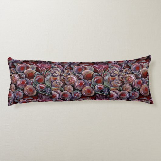 Coussins Longs Les balles de Noël rouges (Dos)