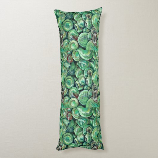 Coussins Longs Les balles de Noël vertes (Dos (Vertical))