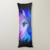 Coussins Longs Les dauphins au clair de lune (Dos (Vertical))