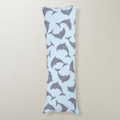 Coussins Longs Les dauphins dans le Motif marin (Devant (Vertical))