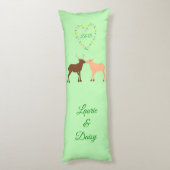Coussins Longs Les Deux et Daisy Heart Custom (Dos (Vertical))