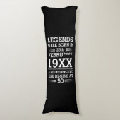 Coussins Longs Les légendes personnalisées sont nées à la date Mo (Devant (Vertical))
