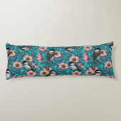 Coussins Longs Les poulets dans la nature rose, rose et bleu (Dos)