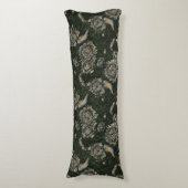 Coussins Longs Les redémarrages dans les chrysanthèmes en vert et (Devant (Vertical))