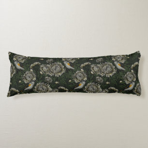 Coussins Longs Les redémarrages dans les chrysanthèmes en vert et