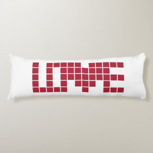 Coussins Longs LETTRE carré d'amour rouge mou