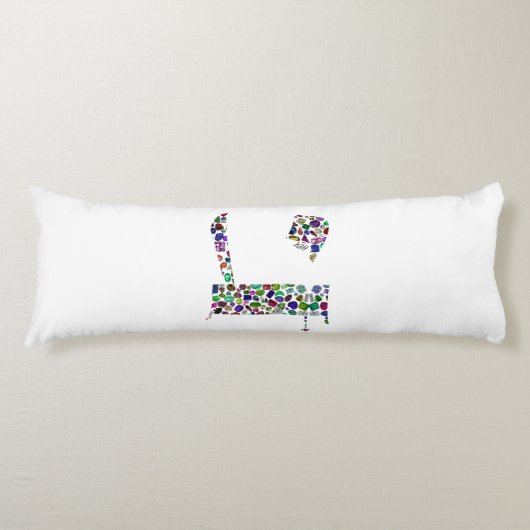 COUSSINS LONGS LETTRE HÉBRAÏQUE HEY (Devant)