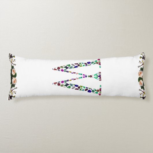 Coussins Longs Lettre initiale W Gemstone Design (Devant)