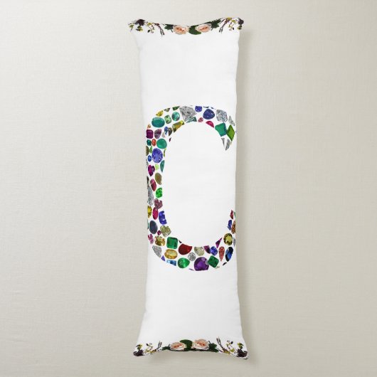 Coussins Longs LETTRE MONOGRAPHIQUE INITIALE C Tendance (Devant (Vertical))