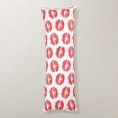 Coussins Longs Lèvres Rouges, Motif De Lèvres, Rouge À Lèvres, Ba (Dos (Vertical))