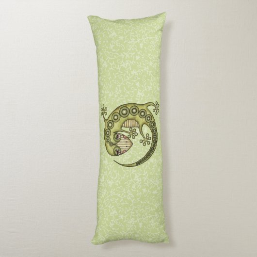 Coussins Longs Lézard vert (Dos (Vertical))