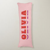 Coussins Longs LGBTQ Rainbow Lesbian Pride Nom personnalisé (Devant (Vertical))