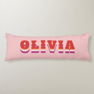 Coussins Longs LGBTQ Rainbow Lesbian Pride Nom personnalisé