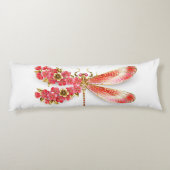 Coussins Longs libellule de fleurs avec sakura de bijoux (Dos)