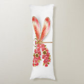 Coussins Longs libellule de fleurs avec sakura de bijoux (Devant (Vertical))