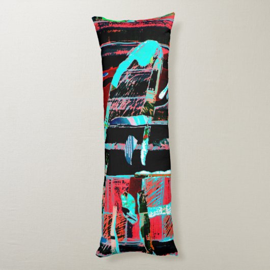 Coussins Longs Liberté Abstraite – Corps en polyester brossé pers (Dos (Vertical))
