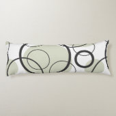 Coussins Longs Lien circulaire Abstrait géométrique Lien noir Sag (Dos)