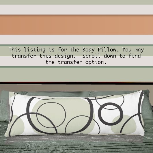 Coussins Longs Lien circulaire Abstrait géométrique Lien noir Sag