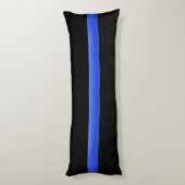 Coussins Longs Ligne bleue mince de la police (Dos (Vertical))