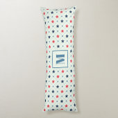 Coussins Longs Ligne de point bleu étoile rouge Motif géométrique (Dos (Vertical))