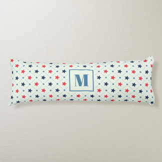 Coussins Longs Ligne de point bleu étoile rouge Motif géométrique