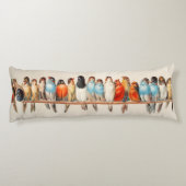 Coussins Longs Ligne d'oiseaux et de colombes (Dos)