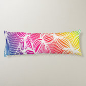 Coussins Longs Lignes arc-en-ciel courbes (Dos)