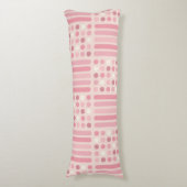 Coussins Longs Lignes du milieu du siècle Cercles Vanille rose (Devant (Vertical))