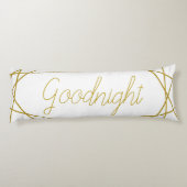 Coussins Longs Lignes géométriques d'or moderne Goodnight (Dos)