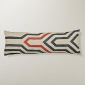 Coussins Longs Lignes graphiques orange et bleu (Dos)