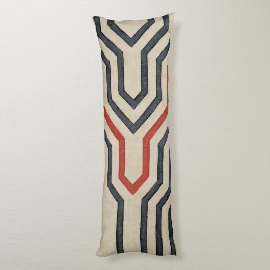 Coussins Longs Lignes graphiques orange et bleu (Dos (Vertical))