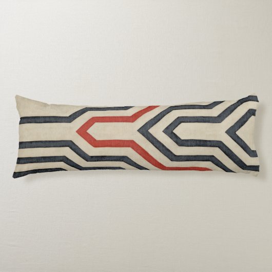 Coussins Longs Lignes graphiques orange et bleu (Devant)