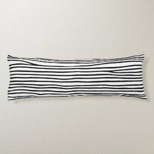 Coussins Longs Lignes horizontales abstraites_noir