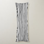Coussins Longs Lignes horizontales abstraites_noir (Dos (Vertical))