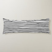 Coussins Longs Lignes horizontales abstraites_noir (Devant)