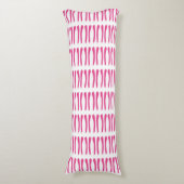 Coussins Longs Lignes inégales blanches et roses chaudes (Devant (Vertical))