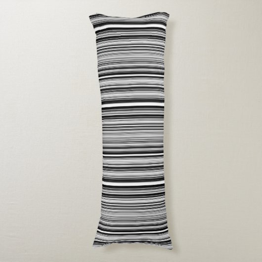 Coussins Longs Lignes noires et blanches (Devant (Vertical))