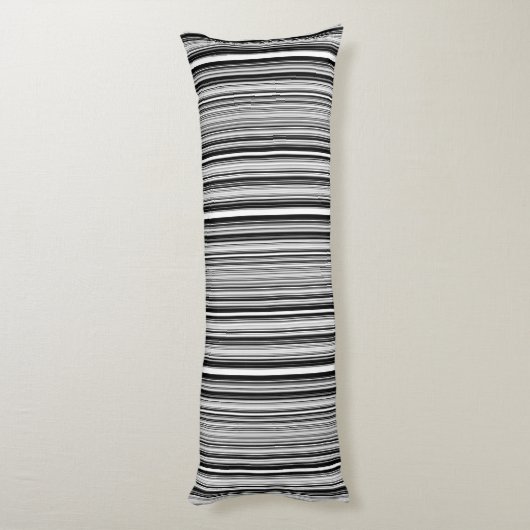 Coussins Longs Lignes noires et blanches (Dos (Vertical))