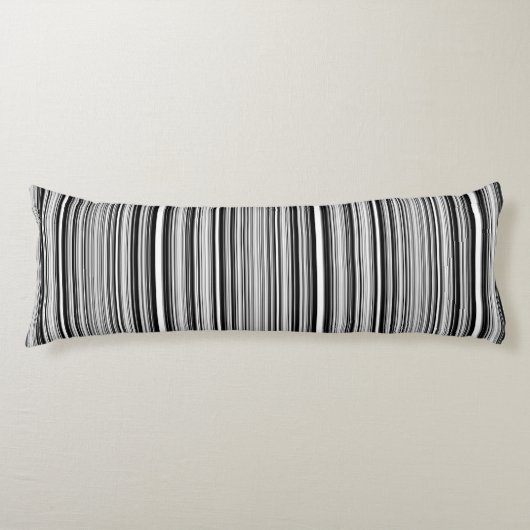 Coussins Longs Lignes noires et blanches (Devant)