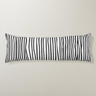 Coussins Longs Lignes verticales abstraites_noir