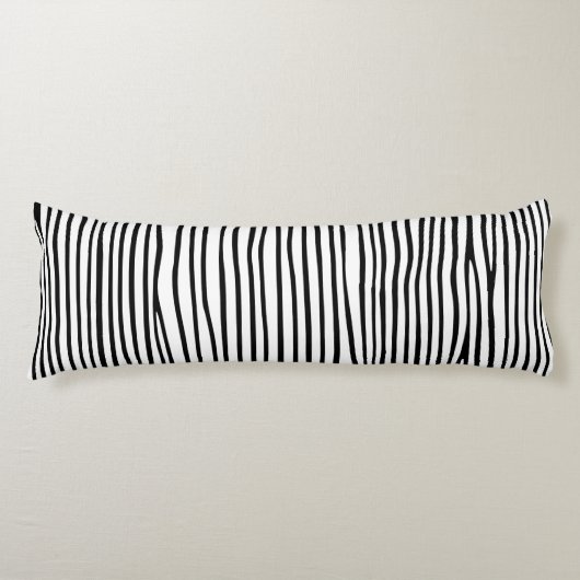 Coussins Longs Lignes verticales abstraites_noir (Devant)
