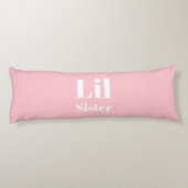 Coussins Longs Lil Sister Pink fille blanche (Dos)